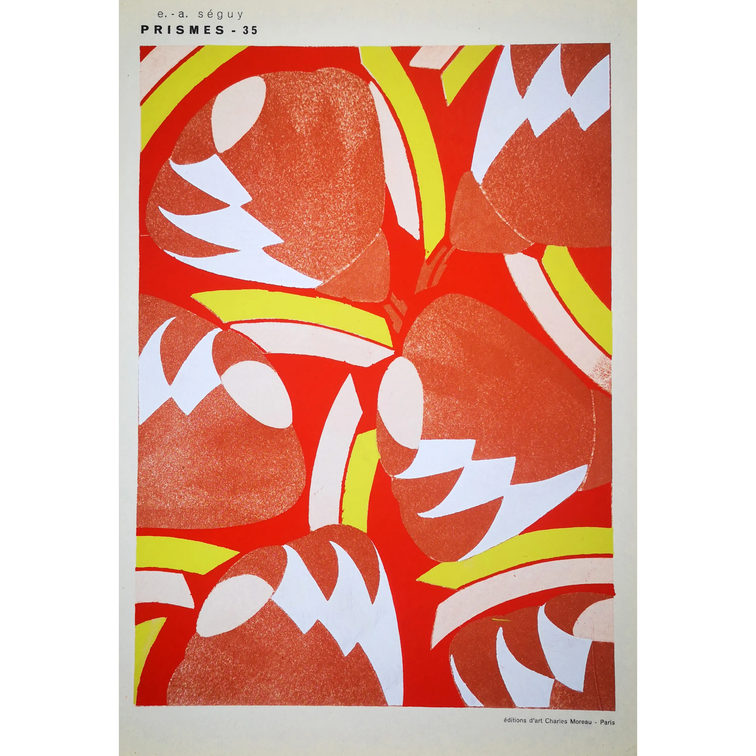 Original Pochoir – Séguy – Prismes – Plate 35 – Art Nouveau