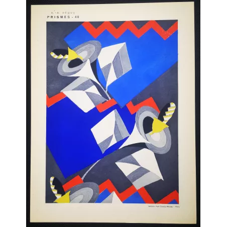 Séguy – Prismes – Plate 40– Art Nouveau – Original Pochoir