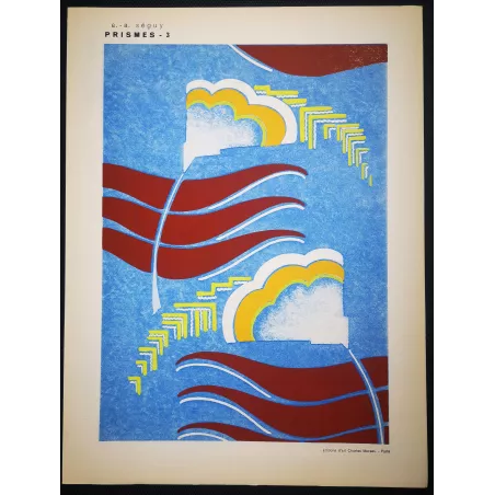 Original Pochoir Print – Séguy–Prismes–Plate 03– Art Nouveau
