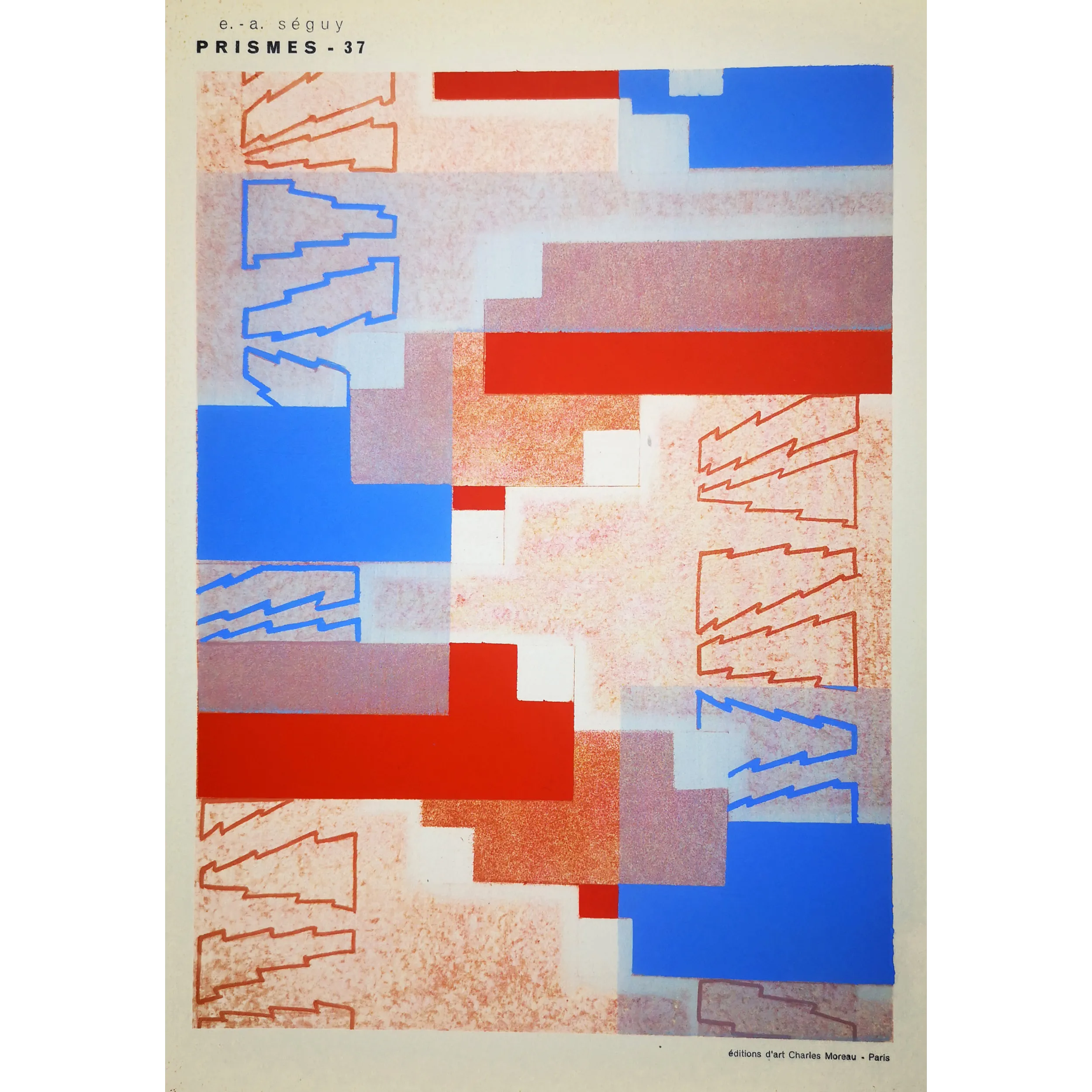 Séguy – Prismes – Plate 37– Art Nouveau – Original Pochoir