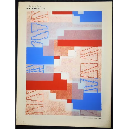 Séguy – Prismes – Plate 37– Art Nouveau – Original Pochoir