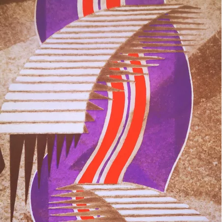 Séguy – Prismes – Plate 14– Art Nouveau – Original Pochoir
