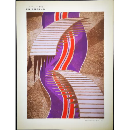 Séguy – Prismes – Plate 14– Art Nouveau – Original Pochoir
