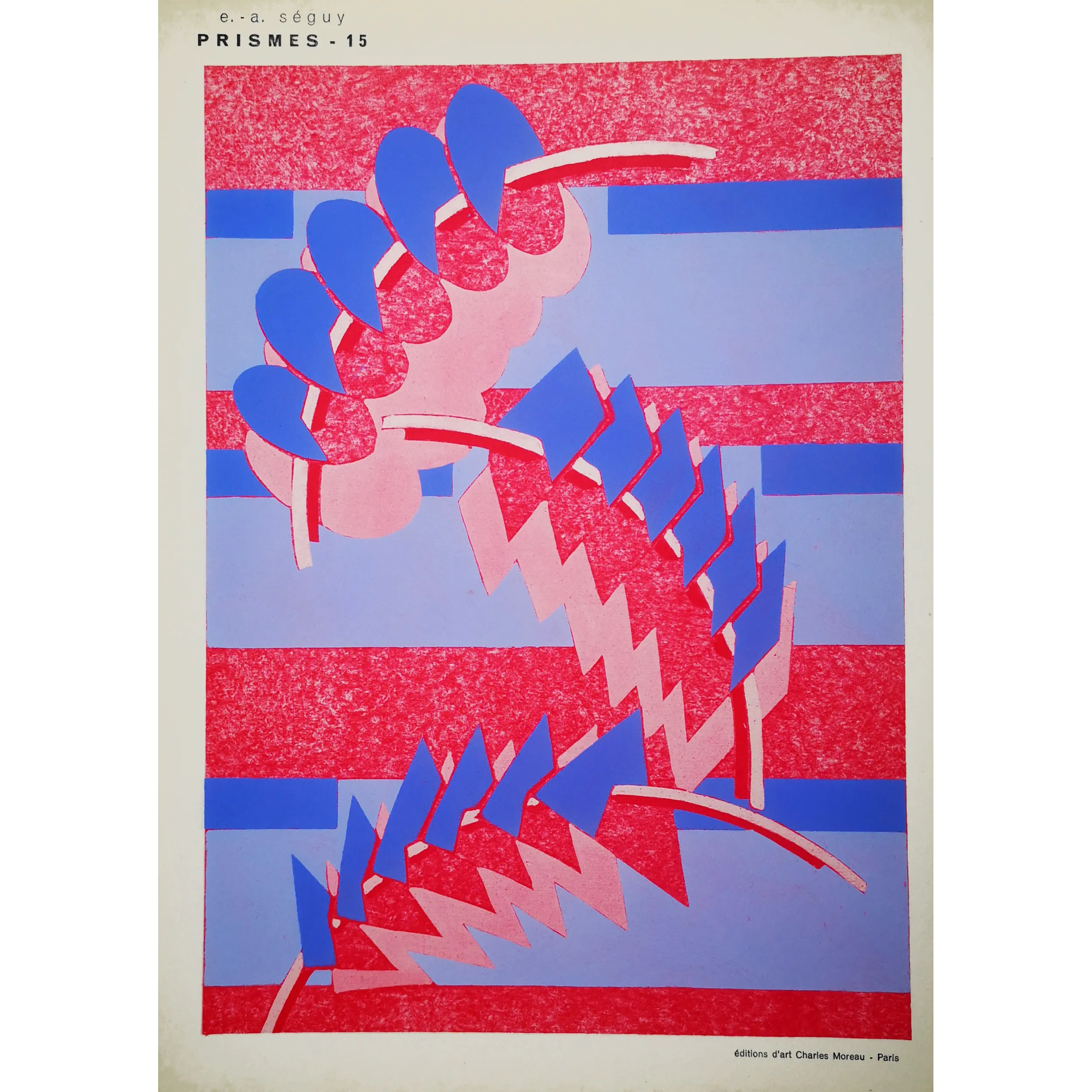 Original Pochoir Print – Emile Séguy – Prismes – Plate 15