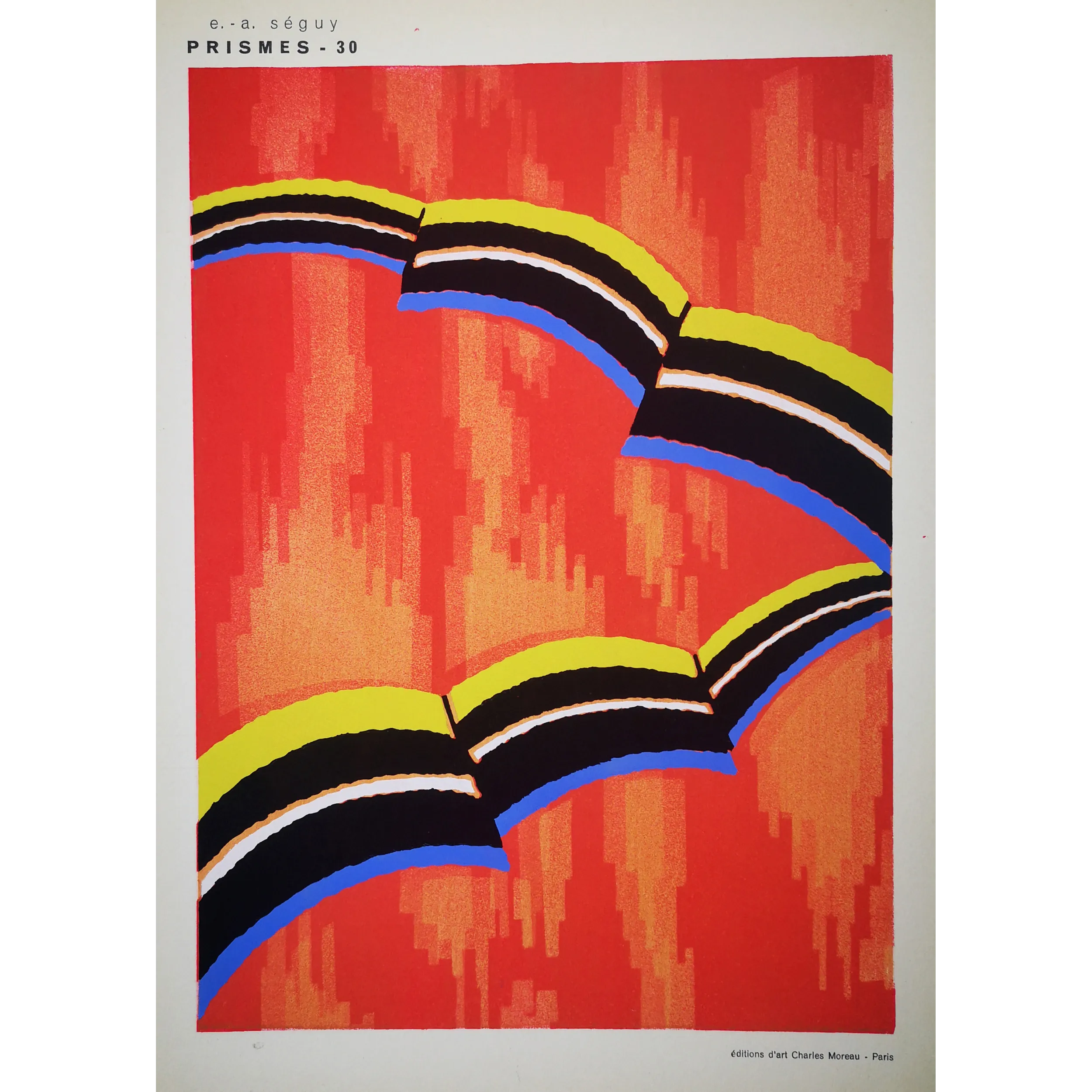 Séguy – Prismes – Plate 30– Art Nouveau – Original Pochoir