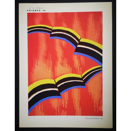Séguy – Prismes – Plate 30– Art Nouveau – Original Pochoir