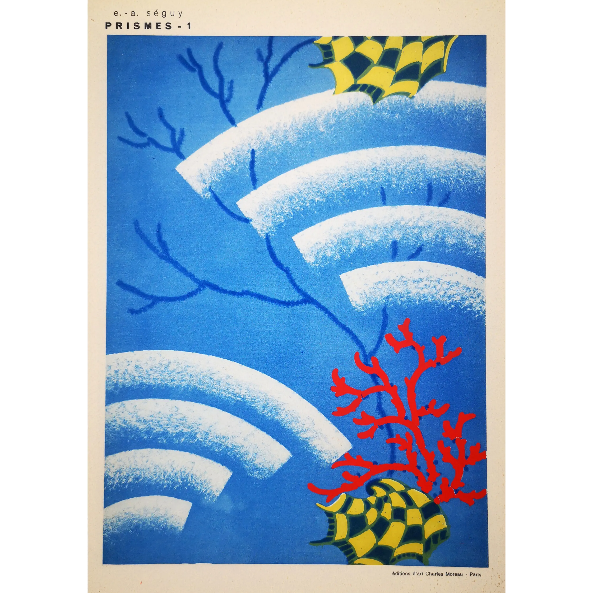 Séguy – Prismes – Plate 01– Art Nouveau – Original Pochoir