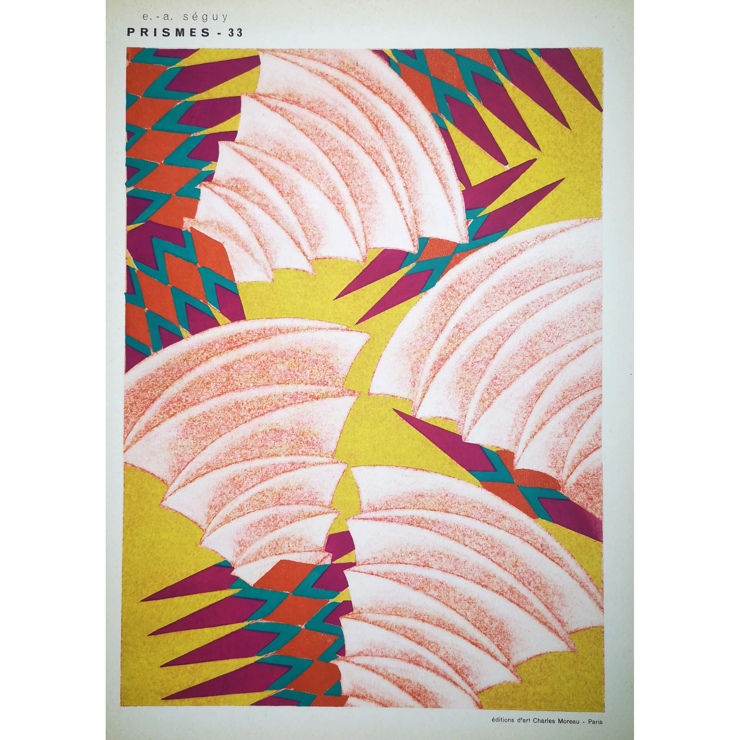 Original Pochoir Print – Emile Séguy – Prismes – Plate 33