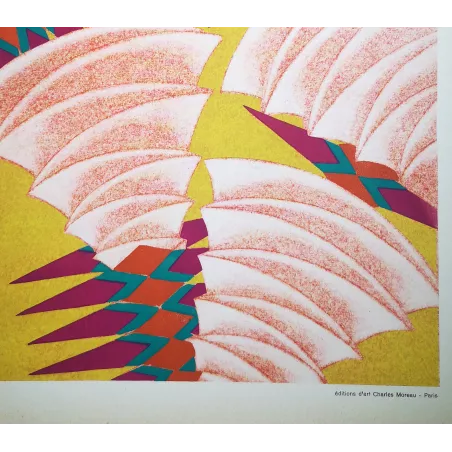 Original Pochoir Print – Emile Séguy – Prismes – Plate 33