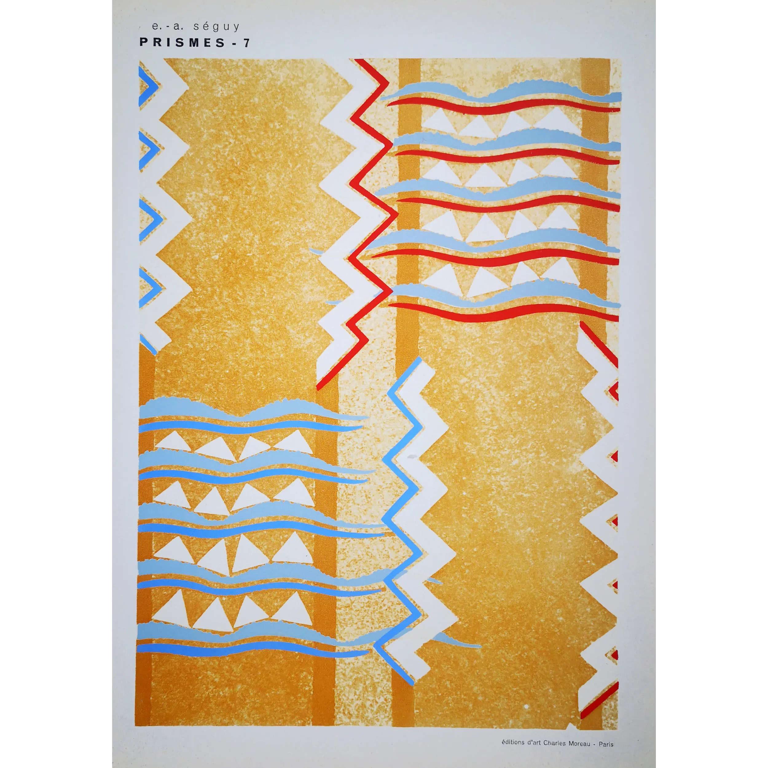 Séguy – Prismes – Plate 07– Art Nouveau – Original Pochoir