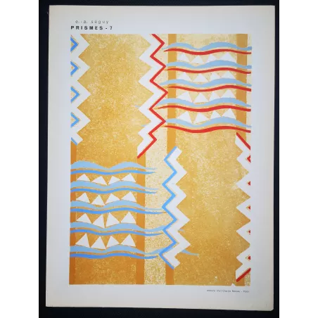Séguy – Prismes – Plate 07– Art Nouveau – Original Pochoir