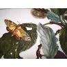 Tripartite Tiger Moth (*Nannoarctia tripartita*) on Plum (*Prunus domestica*) – Original h/c engraving by Jacob L’Admiral (1774)