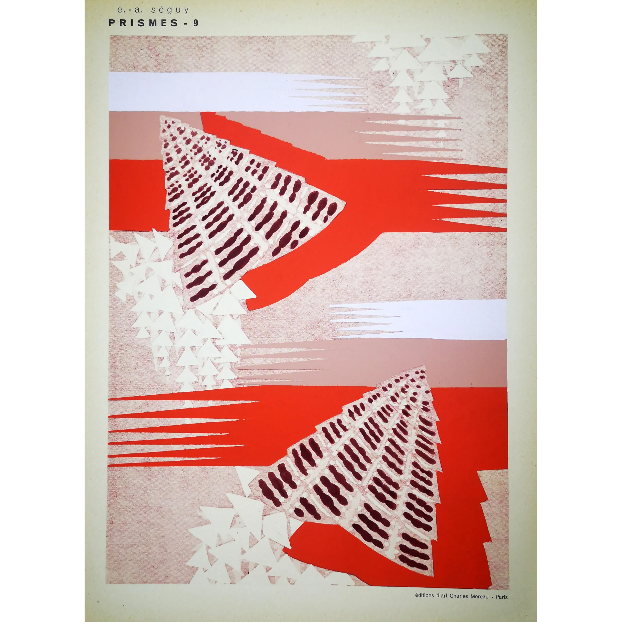 Séguy – Prismes – Plate 09– Art Nouveau – Original Pochoir