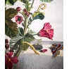 Red Twin-spot Carpet (*Xanthorhoe Spadicearia*) on Mallow (*Malva*) Hand-colored engraving by Jacob L'Admiral (1774)