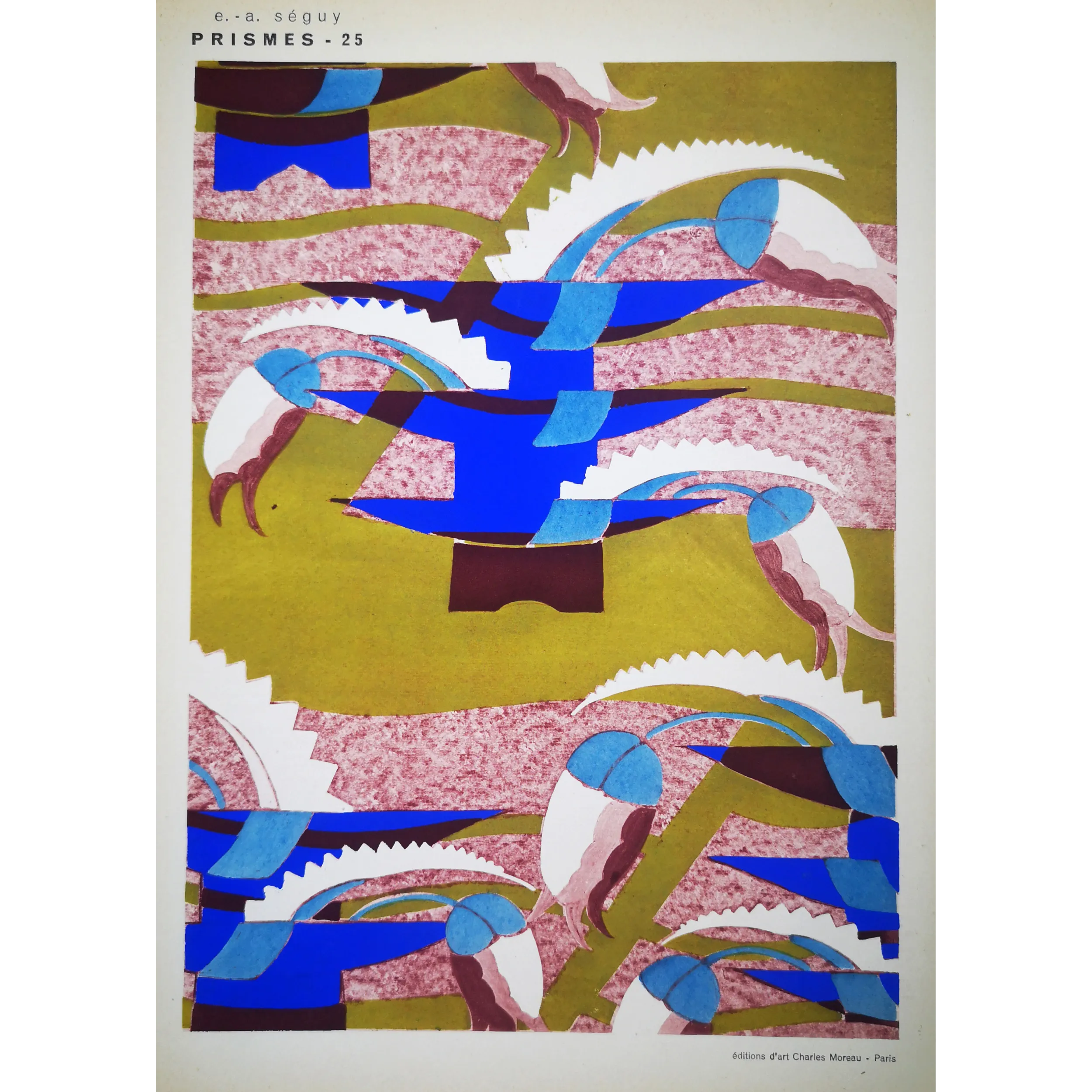 Séguy – Prismes – Plate 25– Art Nouveau – Original Pochoir