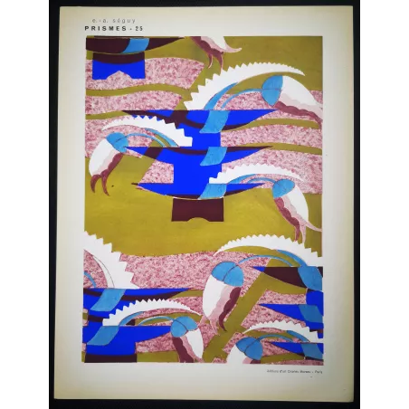 Séguy – Prismes – Plate 25– Art Nouveau – Original Pochoir