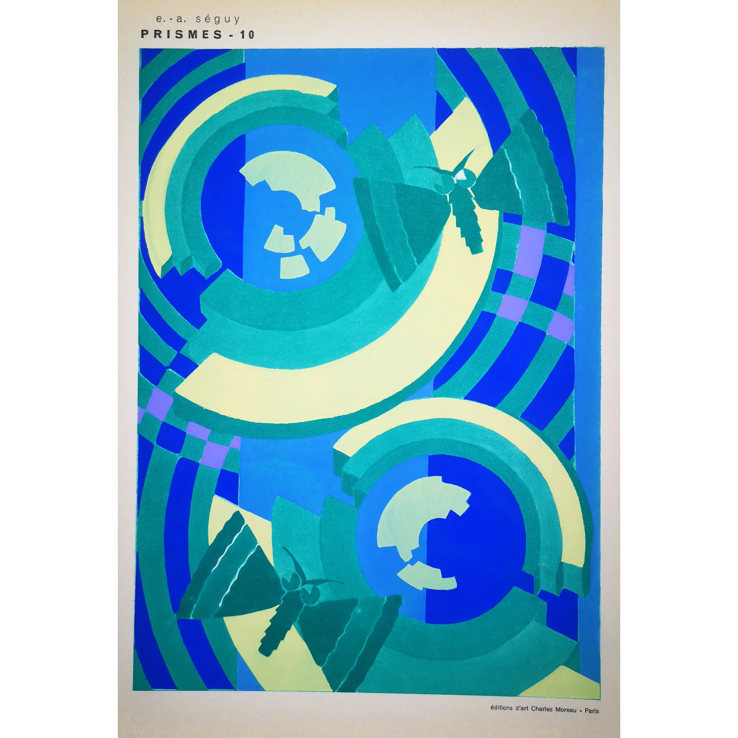 Art Nouveau – Séguy – Prismes – Plate 10– Original Pochoir