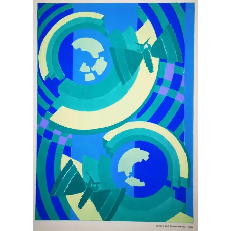 Art Nouveau – Séguy – Prismes – Plate 10– Original Pochoir