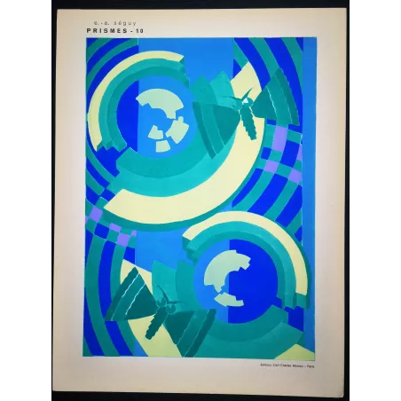 Art Nouveau – Séguy – Prismes – Plate 10– Original Pochoir