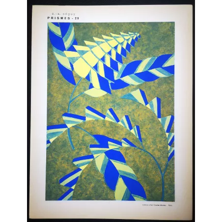 Séguy – Prismes – Plate 19– Art Nouveau – Original Pochoir