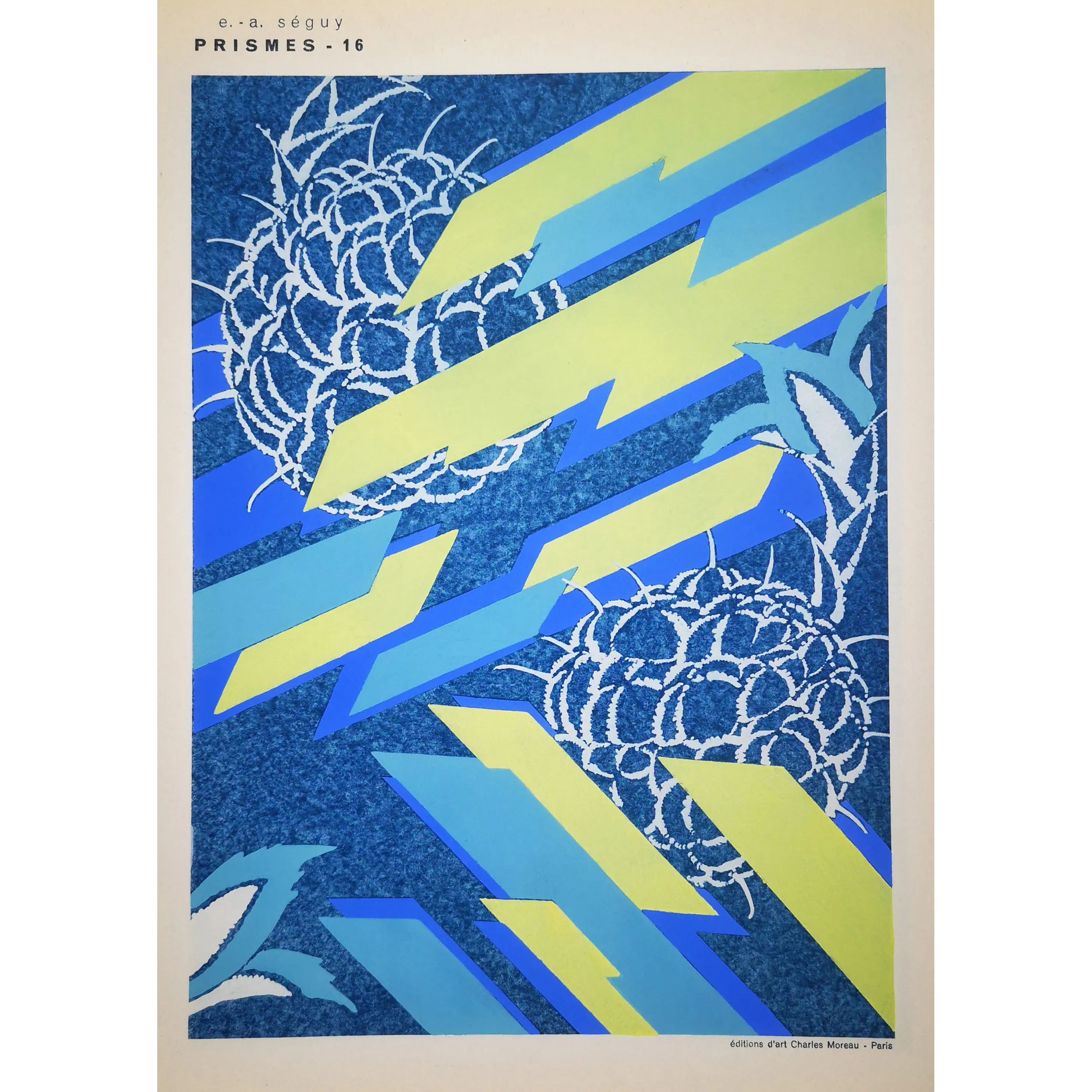 Séguy – Prismes – Plate 16– Art Nouveau – Original Pochoir