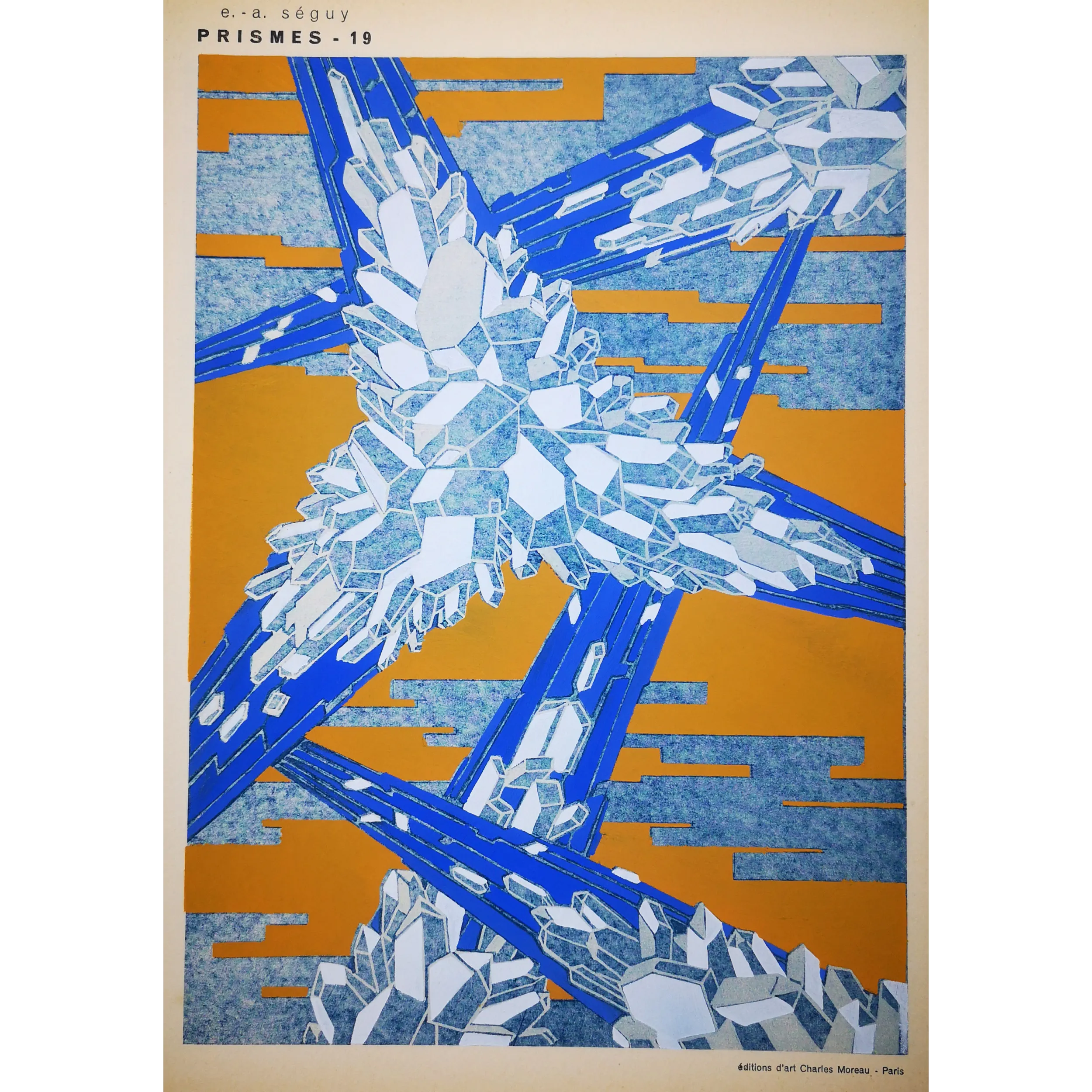 Original Pochoir Print – Emile Séguy – Prismes – Plate 19