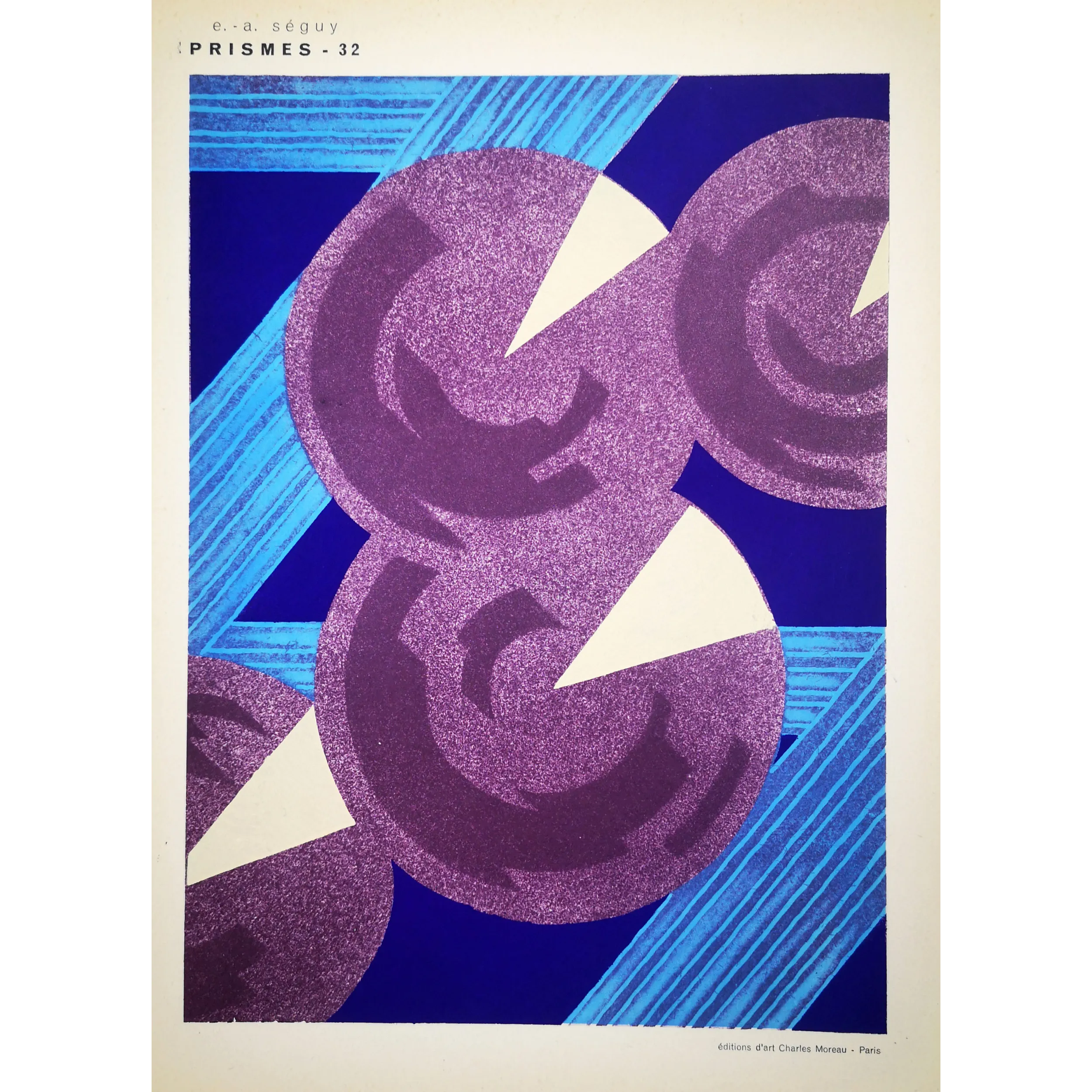 Séguy – Prismes – Plate 32– Art Nouveau – Original Pochoir