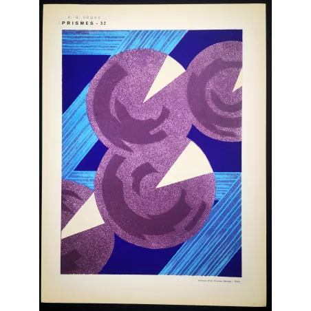 Séguy – Prismes – Plate 32– Art Nouveau – Original Pochoir
