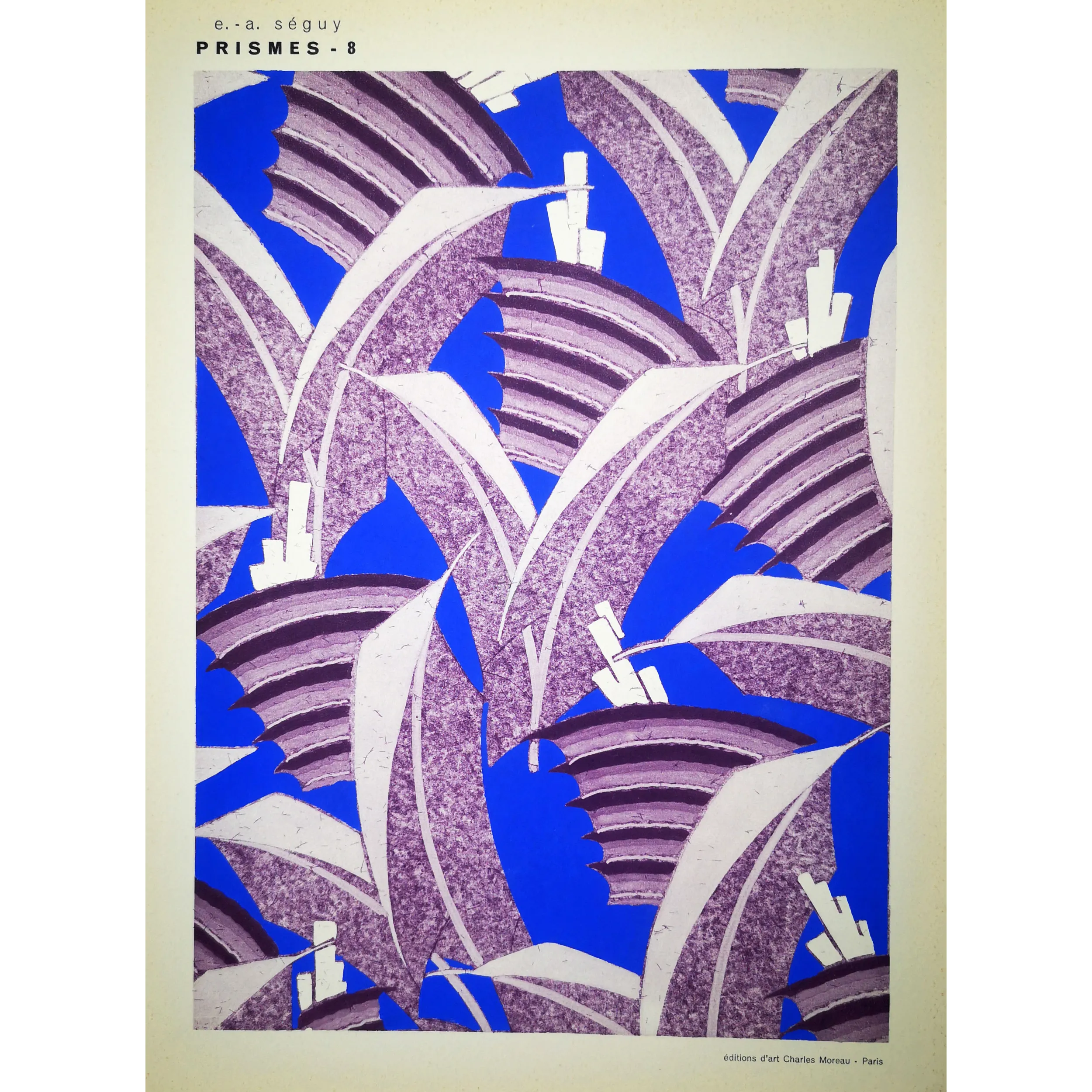 Séguy – Prismes – Plate 08– Art Nouveau – Original Pochoir