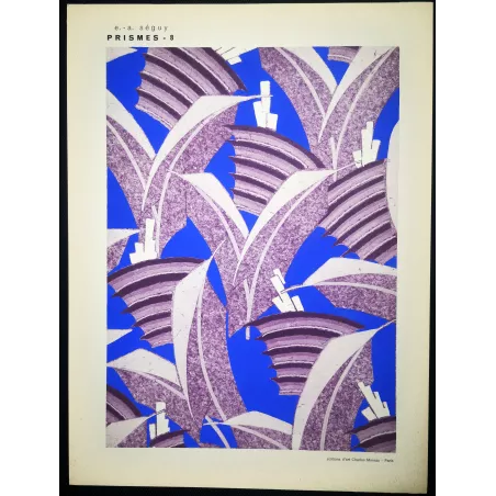 Séguy – Prismes – Plate 08– Art Nouveau – Original Pochoir
