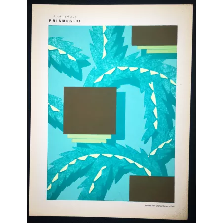 Original Pochoir Print – Emile Séguy – Prismes – Plate 31