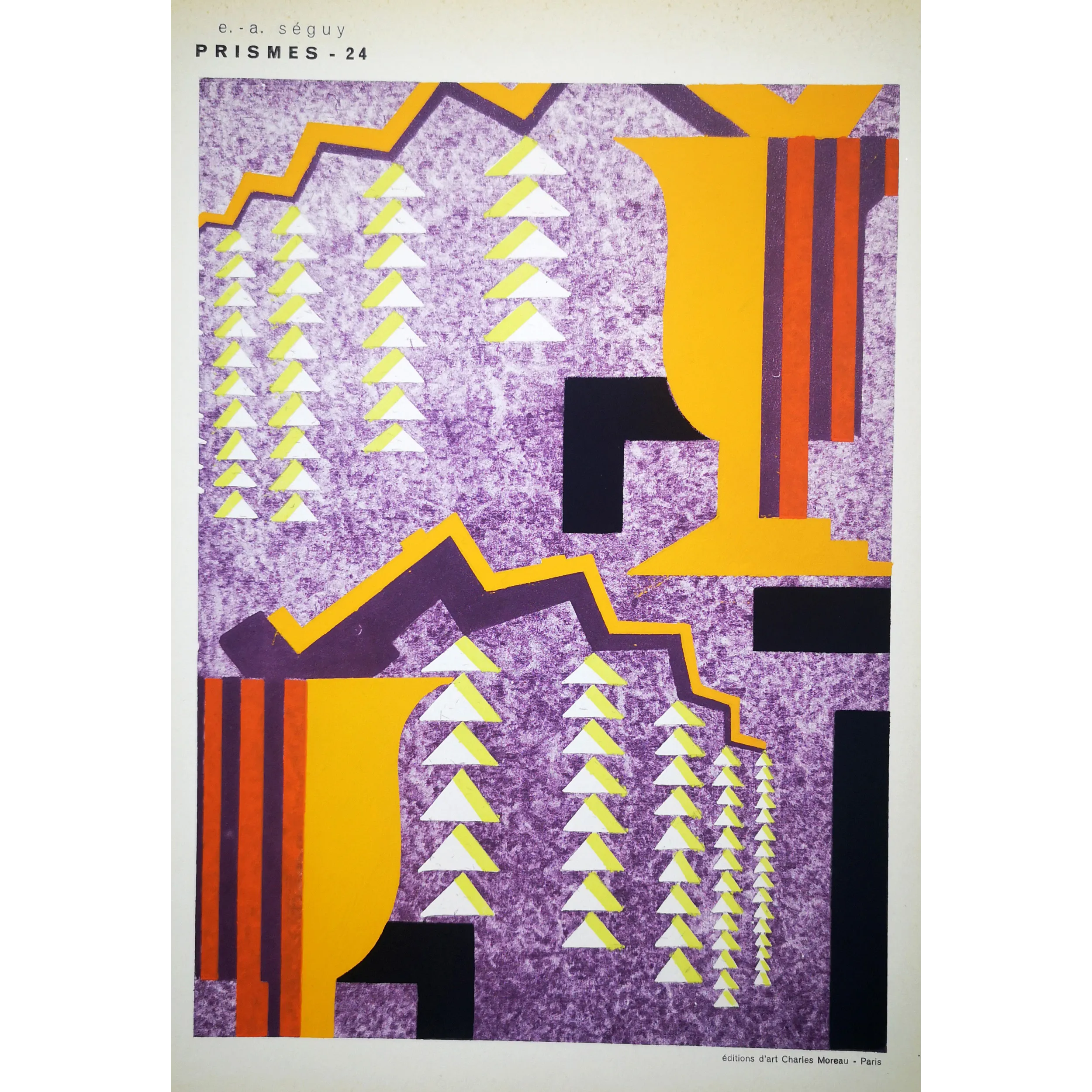 Séguy – Prismes – Plate 24– Art Nouveau – Original Pochoir