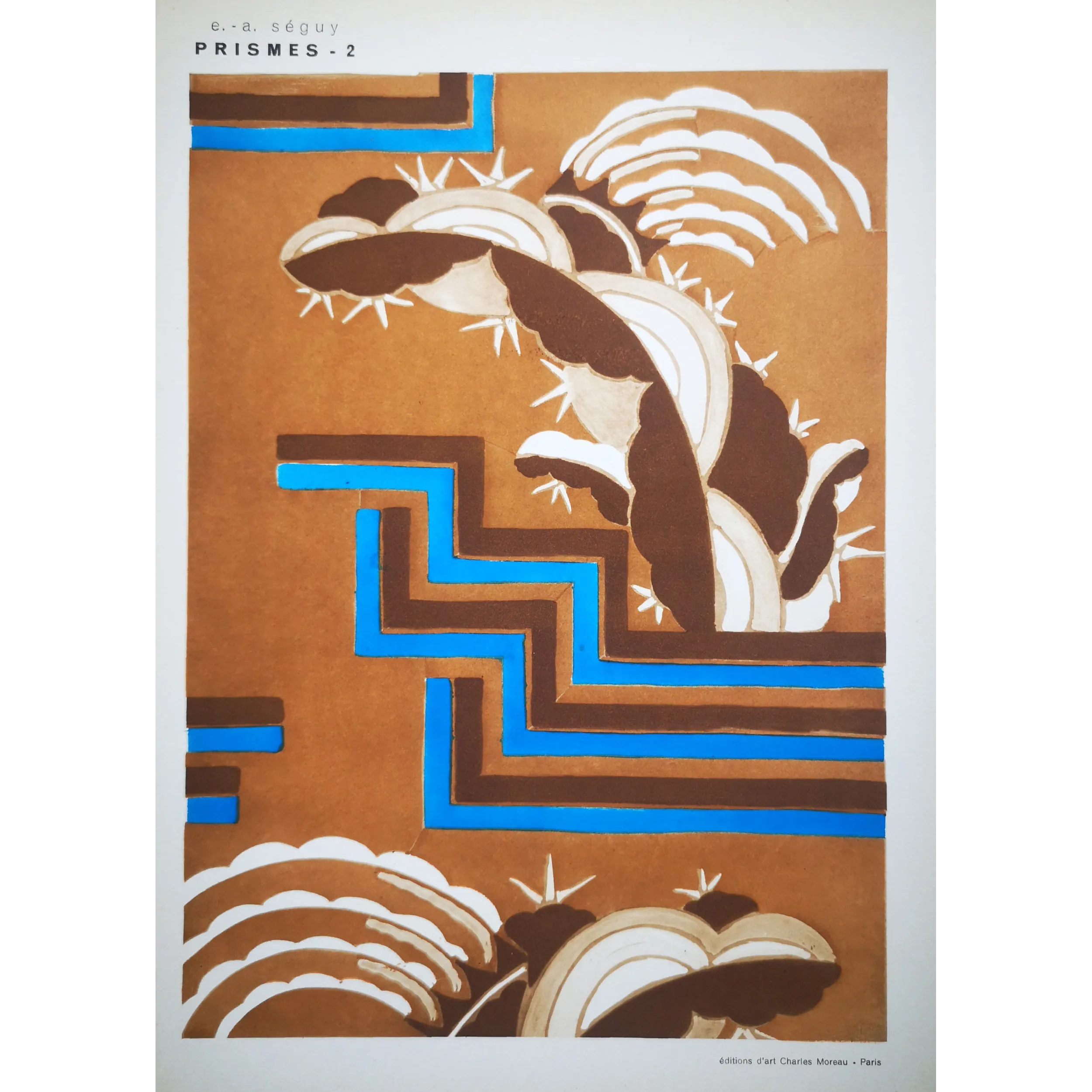 Séguy – Prismes – Plate 02– Art Nouveau – Original Pochoir