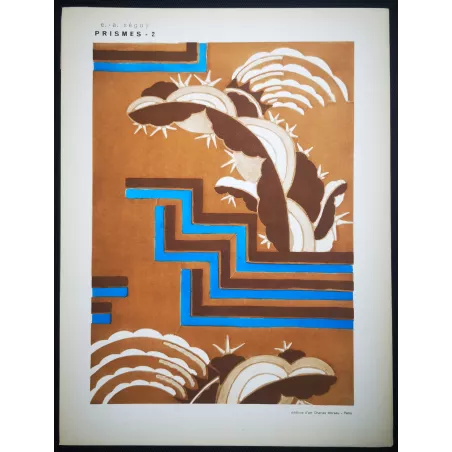 Séguy – Prismes – Plate 02– Art Nouveau – Original Pochoir
