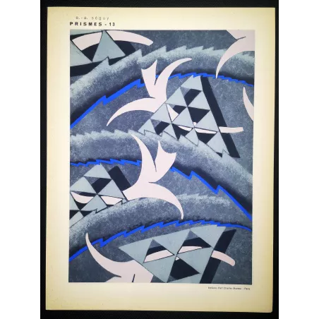 Art Nouveau – Séguy – Prismes – Plate 13– Original Pochoir