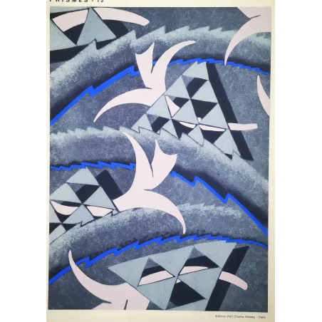 Art Nouveau – Séguy – Prismes – Plate 13– Original Pochoir