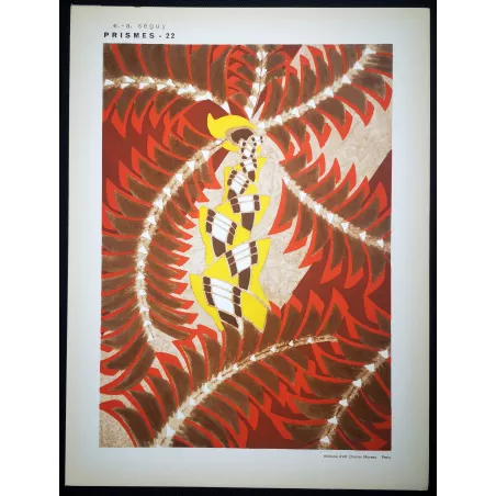 Séguy – Prismes – Plate 22– Art Nouveau – Original Pochoir