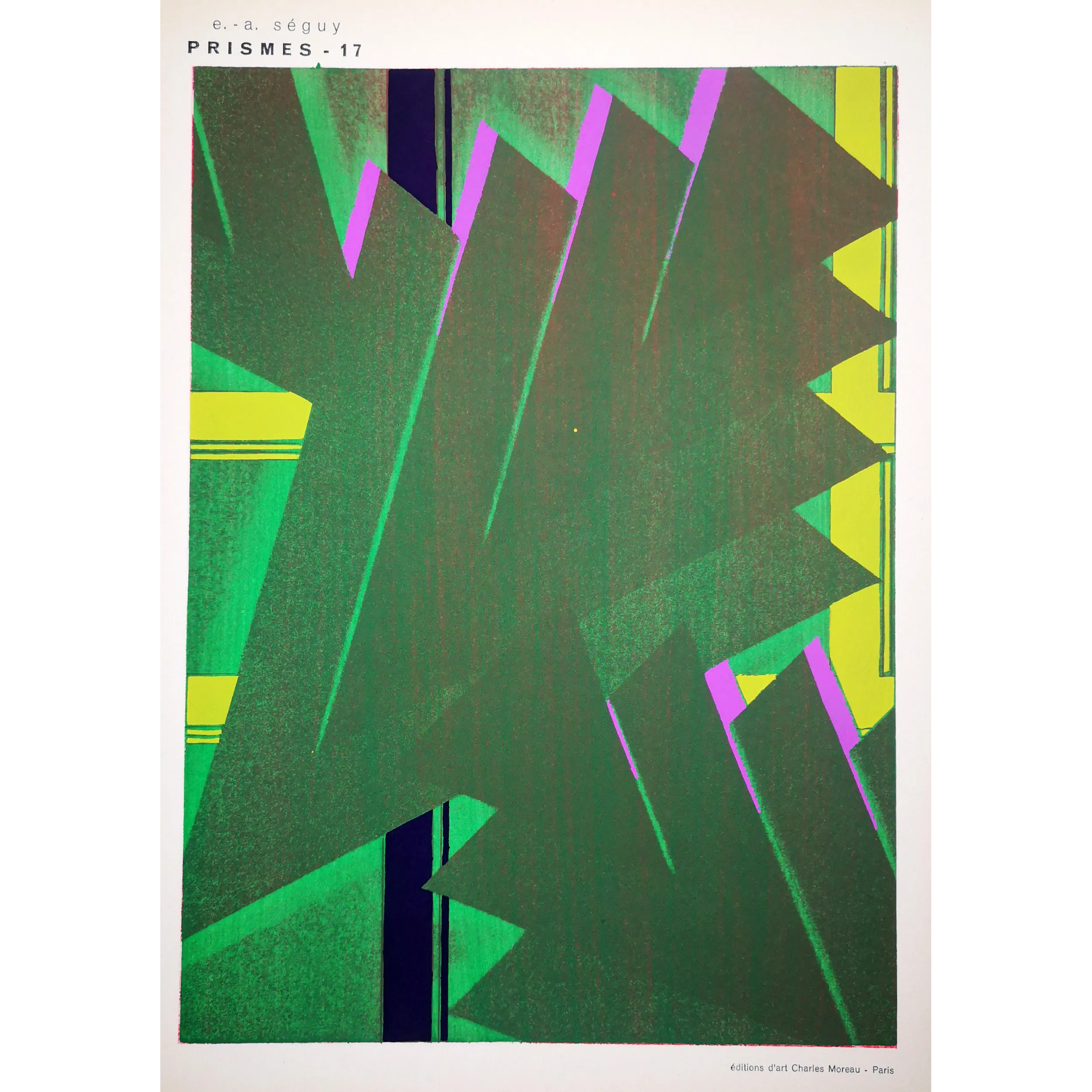 Original Pochoir Print – Emile Séguy – Prismes – Plate 17