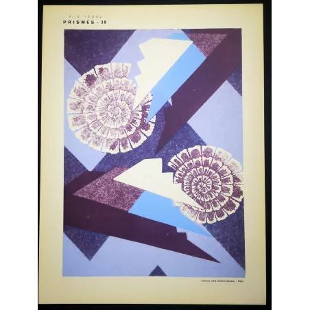 Séguy – Prismes – Plate 38– Art Nouveau – Original Pochoir