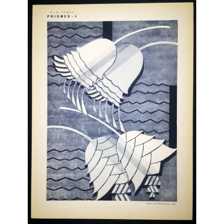 Séguy – Prismes – Plate 04– Art Nouveau – Original Pochoir