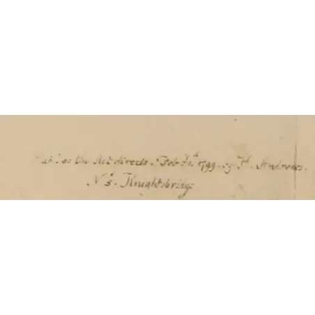 Original handwritten publication inscription on Henry Charles Andrews' Musa coccinea engraving (1799).