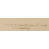 Original handwritten publication inscription on Henry Charles Andrews' Musa coccinea engraving (1799).
