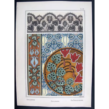 Eugène Grasset –  Columbine – Botanical Art Nouveau Print