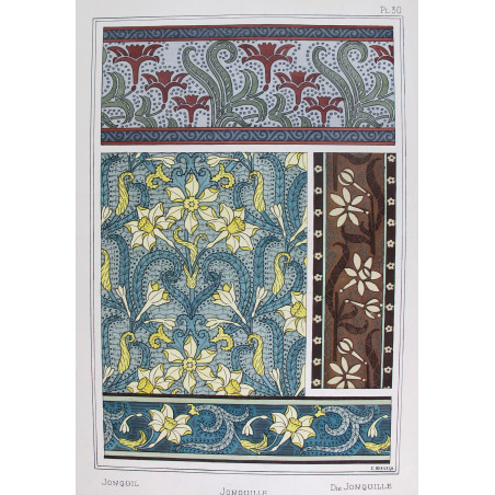 Jonquil – Eugène Grasset (1896) | Original Spring Botanical Lithograph