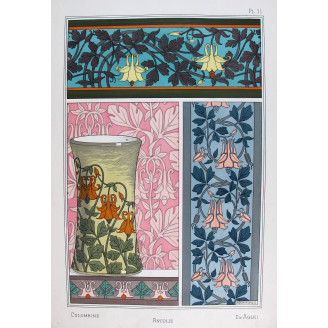 Columbine – Eugène Grasset (1896) | Original Lithograph from La Plante