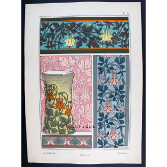 Columbine – Eugène Grasset (1896) | Original Lithograph from La Plante
