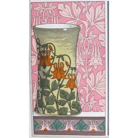 Eugène Grasset –  Columbine – Botanical Art Nouveau Print