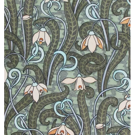 Eugène Grasset – Snowdrop –  Original Art Nouveau Lithograph.