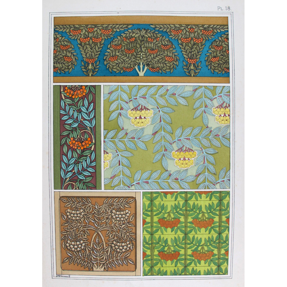 Sorb – Eugène Grasset (1896) | Original Botanical Art Nouveau Lithograph Sorb – Eugène Grasset (1896) | Original Botanical Art Nouveau Lithograph