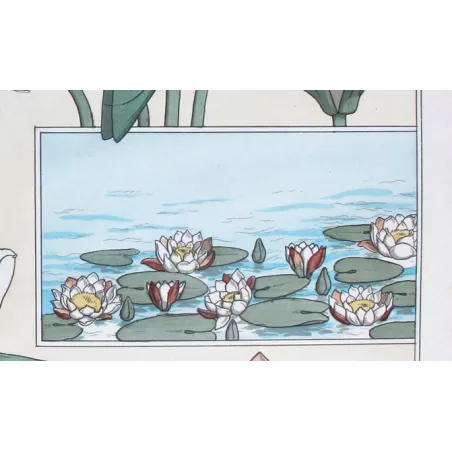 Water-Lily –  Eugène Grasset – Certified Original Art